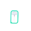 Portable 50ml card-shaped perfume spray bottle with green frame for travel use - Green