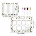 Detailed view of clear acrylic weekly planner and notes board with 6 colorful pens - TYU056 Combo Set (With 6 Pens)
