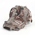 Dettaglio foglie bioniche 3D su cappello da baseball mimetico per addestramento outdoor - Regolabile / caffè