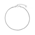 Minimalist silver stainless steel snake chain bracelet with adjustable lobster clasp - Silver Cauliflower Chain (PB267)
