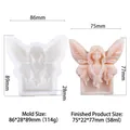 DIY Schmetterlingsfee Silikonform und fertige Kerzenfigur mit detaillierten Flügeln - Schmetterling Engel C GJ-046