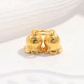 Pendenti a doppia campana dorata in argento S925 per gioielli fai-da-te e bracciali - Grande Fiore a Campanella / Oro