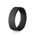 Anillo de 8mm de acero inoxidable negro tejido con acabado mate de chapado al vacío - US 6 / 8MM Negro