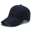 Navy blue baseball cap with high-density cotton and 3D 'noras' embroidery detail - Adjustable / Navy Blue