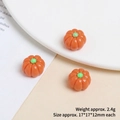 Miniature resin pumpkin charms showing detailed textures for DIY crafts and accessories - Pumpkin