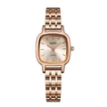 Orologio al quarzo GEDI da donna in oro rosa con quadrante quadrato e cinturino in metallo - Cassa e Cinturino in Oro Rosa