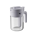 Botella de aceite de vidrio gris con interruptor de presión y asa para cocina - Tarro de condimentos / Gris