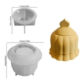 Silicone mold set for striped bell-shaped storage jar with lid for DIY resin crafting - Bell Jar (Base + Lid)