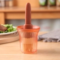Bottiglia di olio in silicone con pennello marrone e arancione per cucinare - Pennello Pasta di Fagioli in Silicone Bottiglia Pasta di Fagioli / Rosa antico
