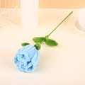 Handmade sky blue chenille stem tulip flower bouquet for romantic gifts decoration - Finished Bare Flower-Blue