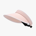 Visiera parasole rosa in seta di ghiaccio da donna con tesa larga regolabile - Regolabile / Rosa