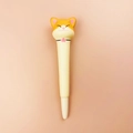 Cute shiba inu squishy decompression gel pen with yellow and white dog head design - Yellow Hat Cat
