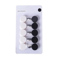 Self-adhesive 10-piece small round hook set in 5 black and 5 white for home storage - White + Black