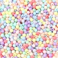 Colorful 4mm acrylic candy-colored round beads with holes for DIY jewelry making - 10g/Pack (4mm, Hole 1mm) / Light Mixed Colors