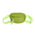 Neon green kids fanny pack with braided zipper and adjustable shoulder strap - Green