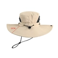 Cappello da sole beige con tesa larga 12 cm e fori di ventilazione in rete traspirante - L / Cachi