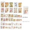 Rose Manor vintage floral stickers set with 100pcs retro botanical and butterfly designs - Rose Manor
