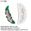 Καλούπι σιλικόνης λουλούδια και φύλλα 7x3x1,2cm για σαπούνι DIY και ζαχαρόπαστα - 1#—Γκρι (Μισοφέγγαρο Λουλούδι) / Γκρι