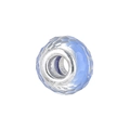 Light blue faceted crystal bead with a silver metal core for DIY charm bracelets - Style 31 (Pale Blue)