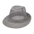 Cappello estivo da uomo in mesh traspirante grigio scuro con protezione solare - 58cm / Grigio