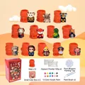 DIY Zodiac silicone mold set with 12 molds, plaster powder, paints and brushes - Orange Set with Pigments and Plaster