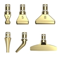 Set of 6 diamond painting metal pen tips in gold finish stainless steel and copper material - 1-Drill + 2-Drill + 5-Drill + 8-Drill + Elbow + Correction Head