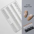 3D lace pattern nail art silicone mold JT-010 for professional DIY manicure decoration - High Transparent Silicone Mold JT-010 (Elegant Lace)