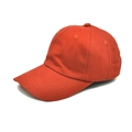 Detail view of the orange cotton baseball cap showing 6-panel structure and curved brim - M (56-58cm) / Caramel color