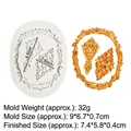 Weiße Silikonform für europäische Blattränder aus Fondant und Ton mit goldenen Details - 4#Reliefrahmen / Grau