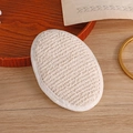 Natuurlijke ovale luffa exfoliërende spons met katoenen rand in spa-stijl - 9x13.5cm / 9x13.5 punt linnen scrubber plak