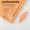 Pink Christmas ornament fondant stamp and square mold for holiday cookie decorating - Christmas Ornament - Stamp