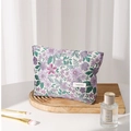 Neceser vintage francés de jacquard floral con motivos de flores en bandeja de madera - Lila Grande