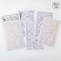 Vintage English text sticker set with gold foil lettering for DIY journaling 4 sheets - Daylight Promise