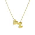 Polished 18k gold plated brass necklace featuring a heart and letter Z pendant charm - Necklace - Letter Z