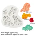 Silicone coral mold set with multi-sized seashell and rock patterns for DIY crafts - 2# Coral / Gray
