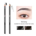 05 Grey extremely slim eyebrow pencil for natural hair with 2mm core and spoolie brush - 2mm Ultra-Fine (Quick Draw) / 05# Slim Grey