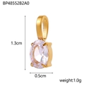 Detailansicht eines 1,3cm Gold-Zirkonia-Anhängers mit Maßen und Gewicht von 1,0g - Gold/Weißer Zirkonia
