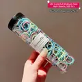 Pack de 500 gomas de pelo elásticas de colores para niñas en botella de plástico - 14# Color Primavera Medio 300 Uds