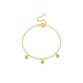 Elegant S925 sterling silver heart bracelet in gold finish with white zircon accents - 925 Silver / 18K Gold