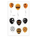 Waterproof Halloween pumpkin and skull balloons tattoo sticker for kids model EC-815 - Pumpkin Skull Balloon Style (EC-815)