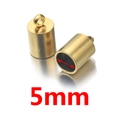 Terminales de 5mm en acero inoxidable dorado para fabricación de joyas y cordón de cuero - Diámetro Interior 5mm / Dorado