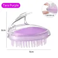 Taro purple silicone scalp massager brush with air cushion design and 9cm size - Crystal Purple
