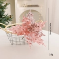 26cm rosa glitzernde künstliche Weihnachtsblume für Baum und Heimdekoration - 26cm / Rosa