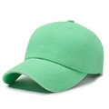 Casquette de baseball classique en coton vert menthe délavé avec visière courbée - Réglable / Cyan
