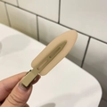 Close-up of minimalist beige matte duckbill hair clip for daily styling - Jelly Seamless Clip / 6.7cm / Khaki