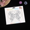 Sparkling butterfly rhinestone face and body jewel sticker with clear acrylic gemstones - White Butterfly 2