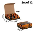 Set of 12 Halloween pumpkin lanterns with smiling faces in a gift display box - Set of 12 Pieces
