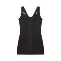 Robe bandage moulante noire sans manches avec décolleté en V profond et larges bretelles - S / Noir