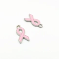 Set di due ciondoli a nastro rosa in smalto per creazione gioielli fai-da-te cancro - Rosa