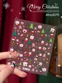 Weihnachts-Nagelsticker mit Bären- und Rentier-Motiven sowie Schneeflocken, Typ Aha! 070 - Weihnachten Nagelsticker Aha-070